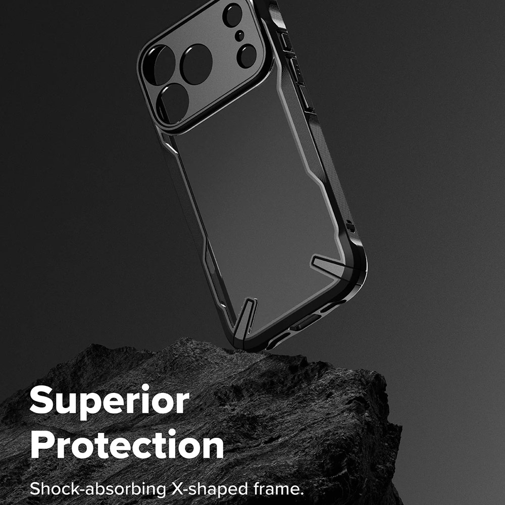 Picture of Apple iPhone 17 Pro Max 6.9 Case | Ringke Fusion X Rugged Bumper Drop Protection Case for iPhone 17 Pro Max 6.9 (Black)