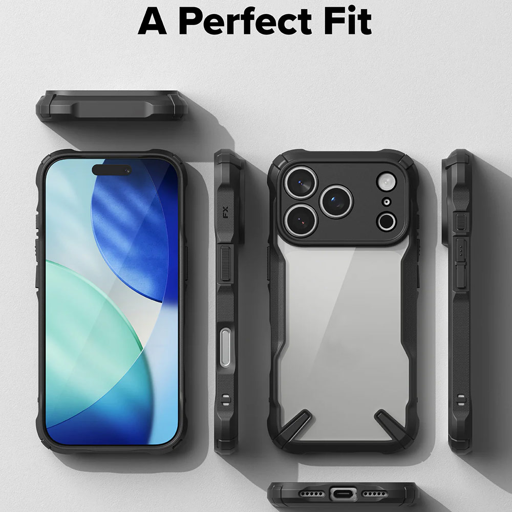 Picture of Apple iPhone 17 Pro Max 6.9 Case | Ringke Fusion X Rugged Bumper Drop Protection Case for iPhone 17 Pro Max 6.9 (Black)