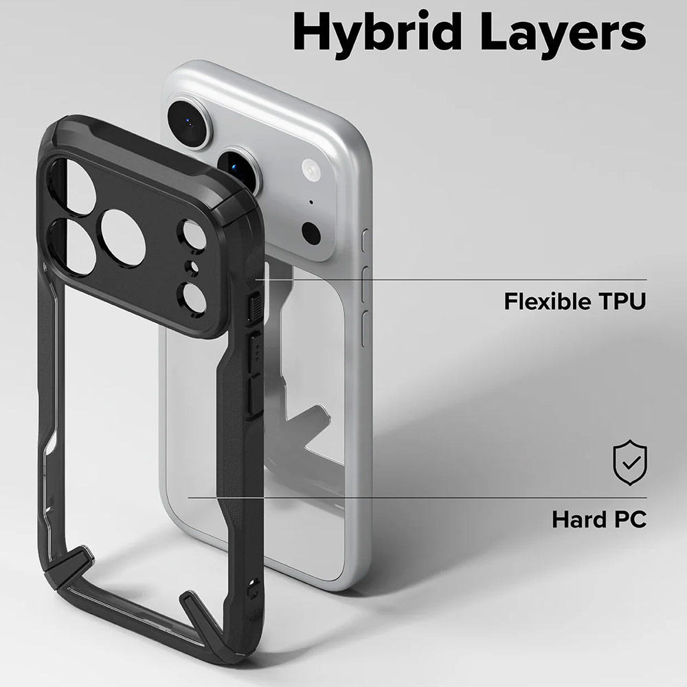 Picture of Apple iPhone 17 Pro Max 6.9 Case | Ringke Fusion X Rugged Bumper Drop Protection Case for iPhone 17 Pro Max 6.9 (Black)