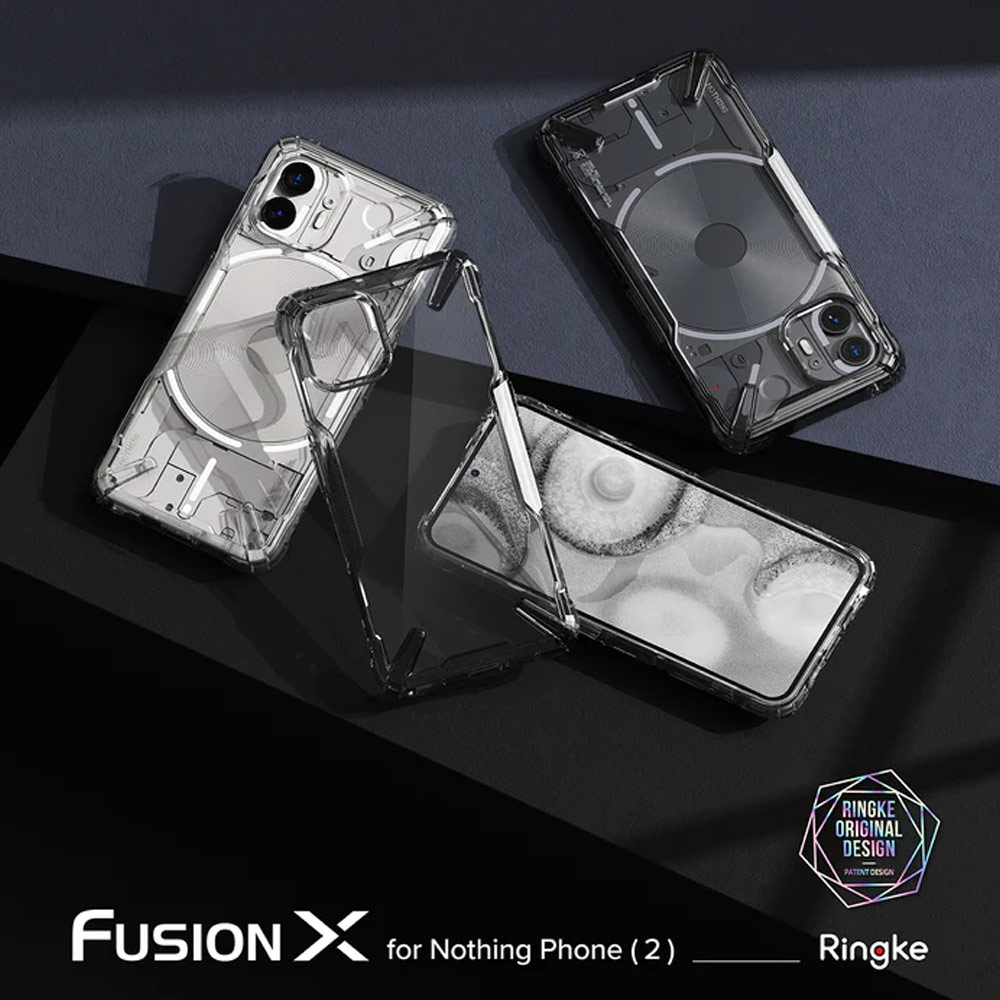 Picture of Nothing Phone 2 Case | Ringke Fusion X High Level Protection Case for Nothing Phone 2  (Clear)