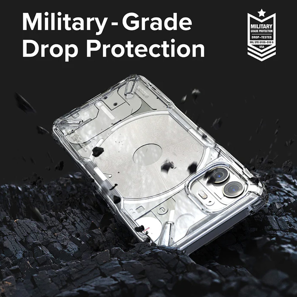 Picture of Nothing Phone 2 Case | Ringke Fusion X High Level Protection Case for Nothing Phone 2  (Clear)