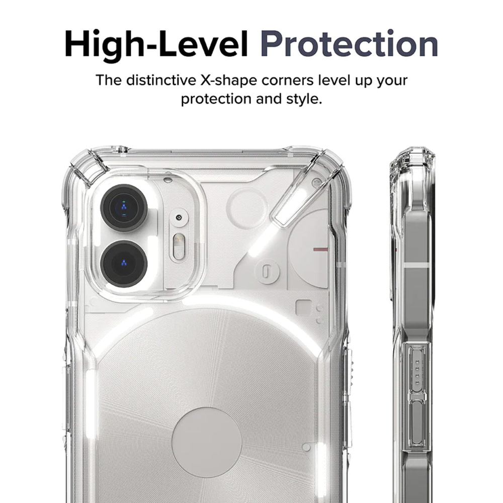 Picture of Nothing Phone 2 Case | Ringke Fusion X High Level Protection Case for Nothing Phone 2  (Clear)