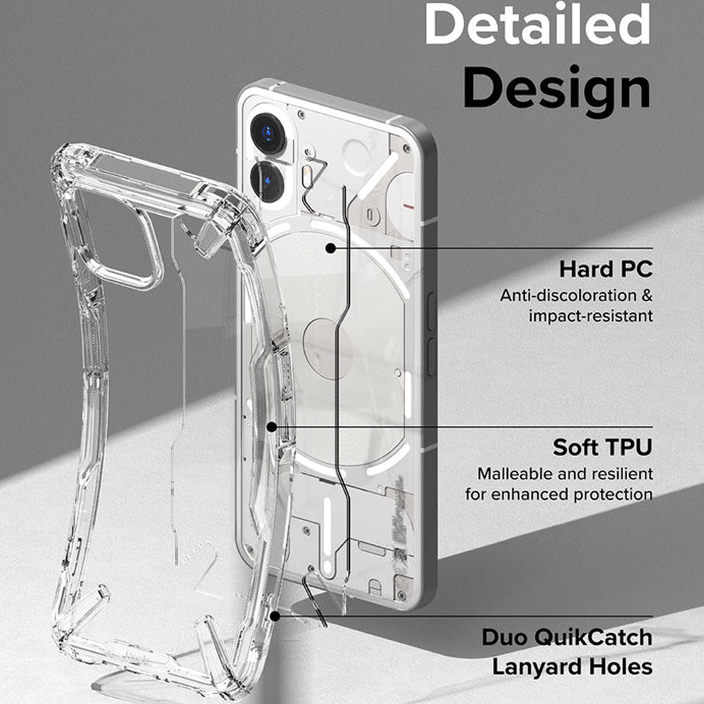 Picture of Nothing Phone 2 Case | Ringke Fusion X High Level Protection Case for Nothing Phone 2  (Clear)