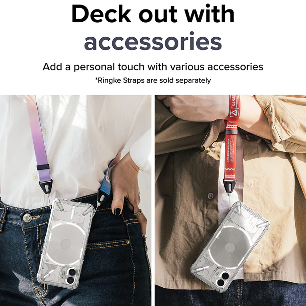 Picture of Nothing Phone 2 Case | Ringke Fusion X High Level Protection Case for Nothing Phone 2  (Clear)
