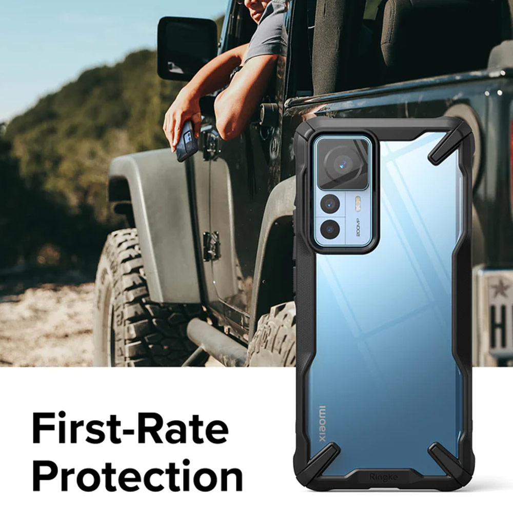 Picture of Xiaomi 12T / 12T Pro Case | Ringke Fusion X Drop Protection Case for Xiaomi Mi 12T 12T Pro (Black)