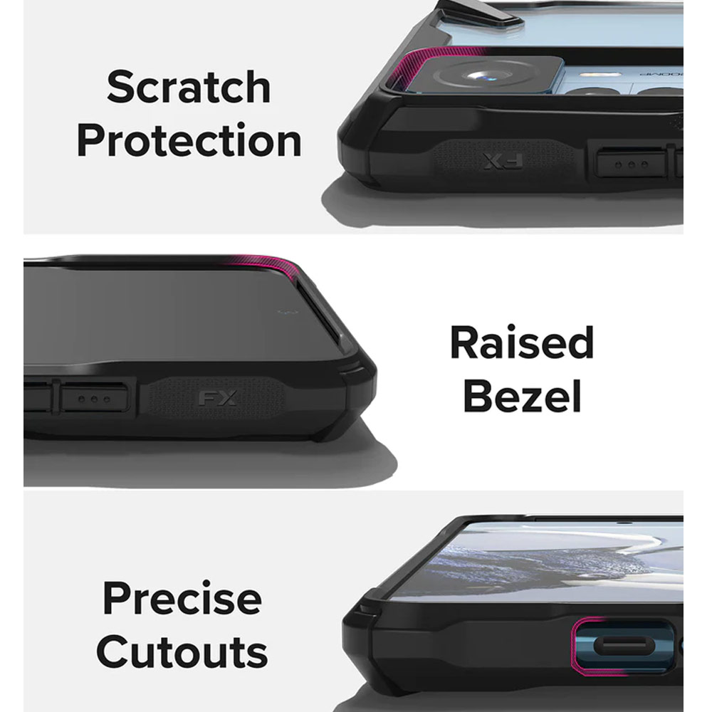Picture of Xiaomi 12T / 12T Pro Case | Ringke Fusion X Drop Protection Case for Xiaomi Mi 12T 12T Pro (Black)