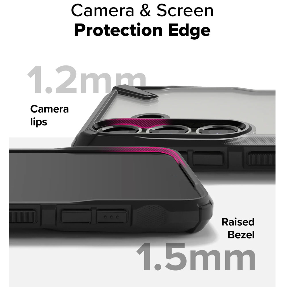 Picture of Samsung Galaxy S25 Plus Case | Ringke Fusion X Transparent Protection Case for Samsung Galaxy S25 Plus (Black)