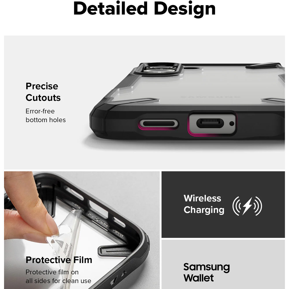 Picture of Samsung Galaxy S25 Plus Case | Ringke Fusion X Transparent Protection Case for Samsung Galaxy S25 Plus (Black)