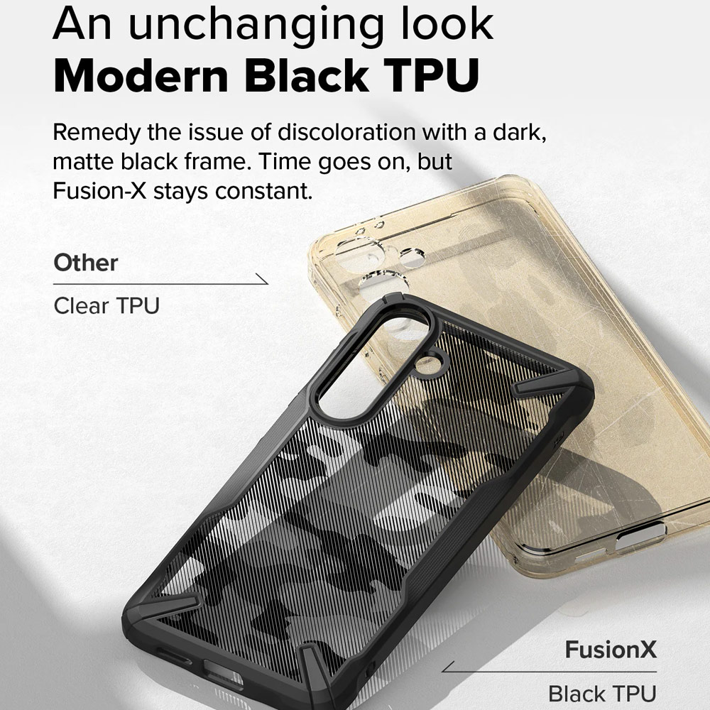 Picture of Samsung Galaxy S25 Plus Case | Ringke Fusion X Transparent Protection Case for Samsung Galaxy S25 Plus (Camo Black)