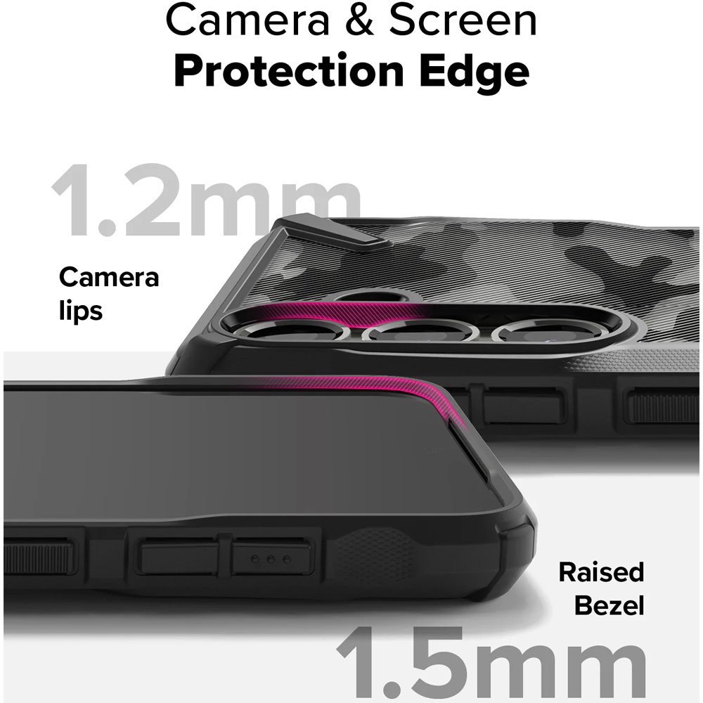 Picture of Samsung Galaxy S25 Plus Case | Ringke Fusion X Transparent Protection Case for Samsung Galaxy S25 Plus (Camo Black)