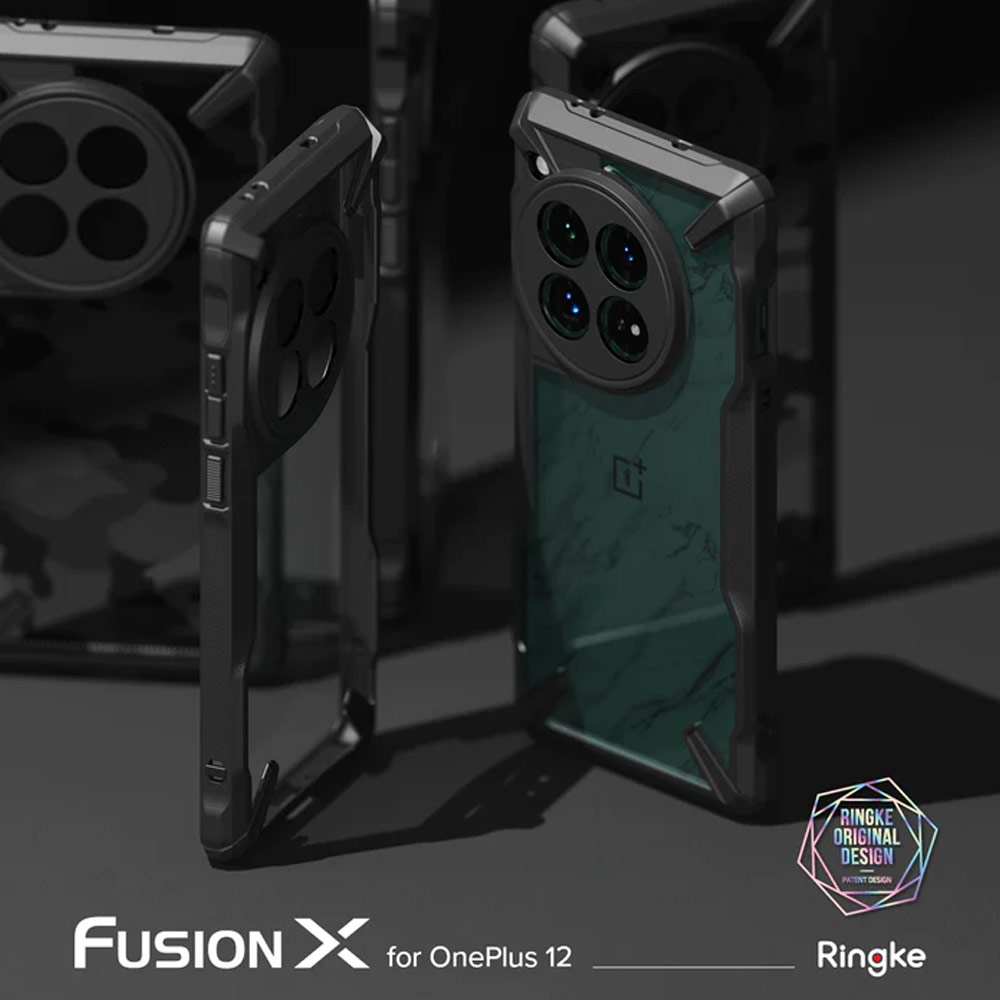 Picture of OnePlus 12 Case | Ringke Fusion X Drop Protection Case for OnePlus 12 (Black)