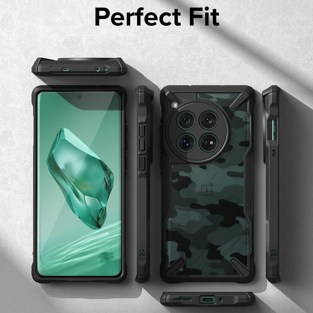 Picture of OnePlus 12 Case | Ringke Fusion X Drop Protection Case for OnePlus 12 (Black)