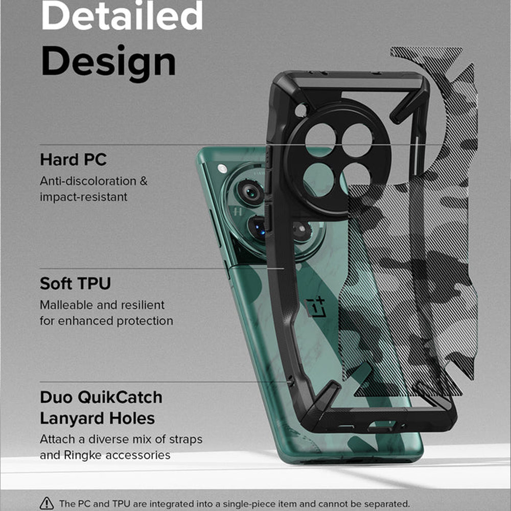 Picture of OnePlus 12 Case | Ringke Fusion X Drop Protection Case for OnePlus 12 (Black)
