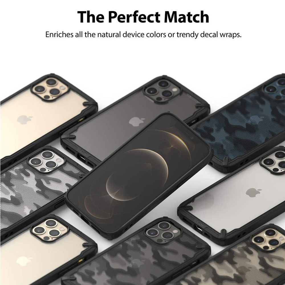 Picture of Apple iPhone 12 6.1 Case | Ringke Fusion-X Protection Case for Apple iPhone 12 iPhone 12 Pro 6.1 (Black)