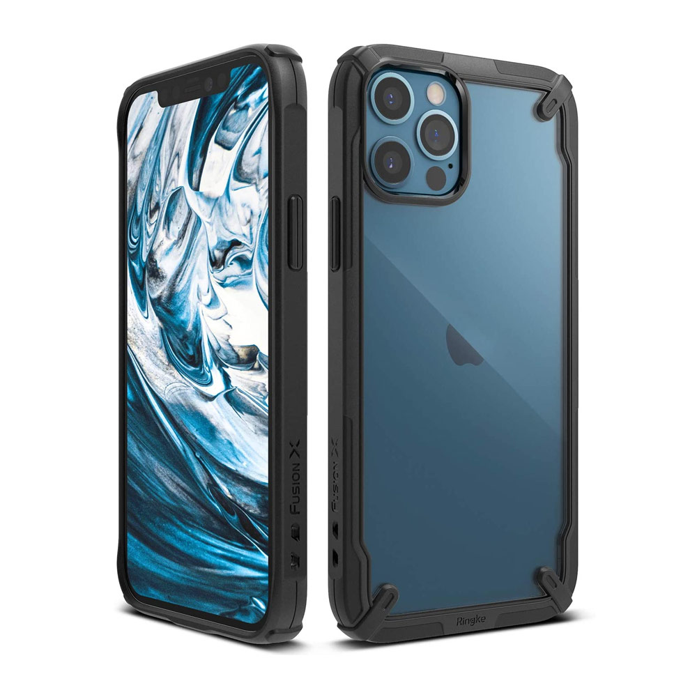 Picture of Apple iPhone 12 6.1 Case | Ringke Fusion X Protection Case for Apple iPhone 12 iPhone 12 Pro 6.1 (Black)