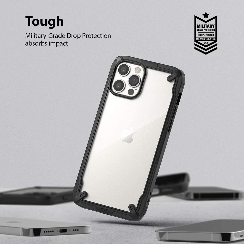 Picture of Apple iPhone 12 6.1 Case | Ringke Fusion X Protection Case for Apple iPhone 12 iPhone 12 Pro 6.1 (Black)