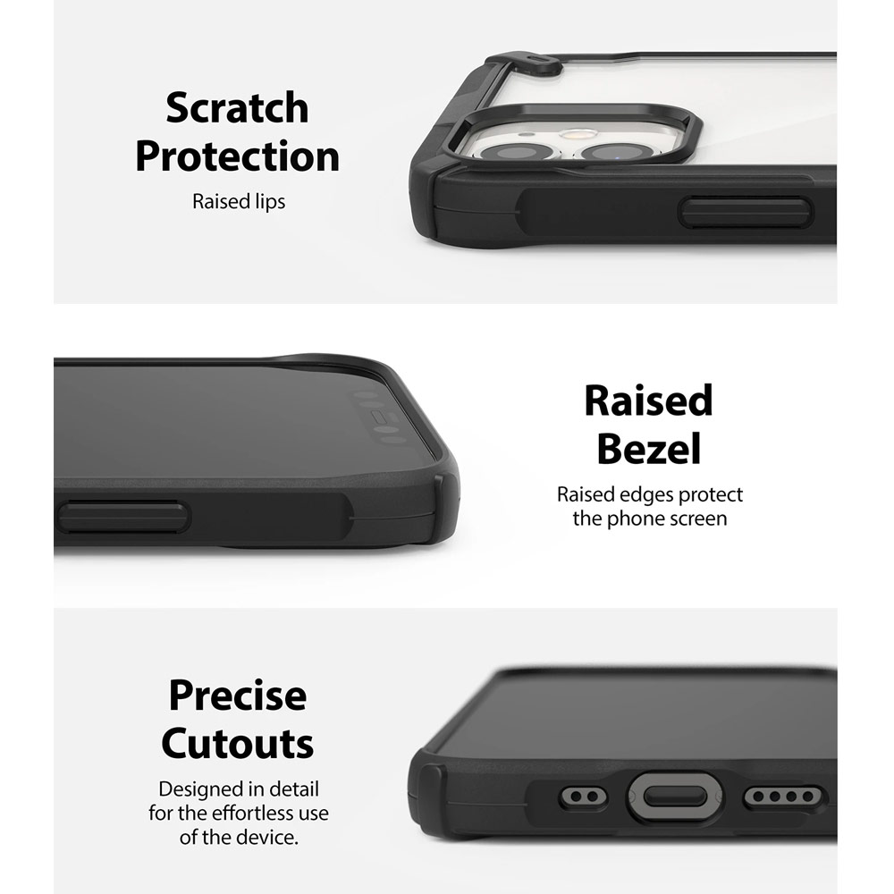 Picture of Apple iPhone 12 6.1 Case | Ringke Fusion-X Protection Case for Apple iPhone 12 iPhone 12 Pro 6.1 (Black)
