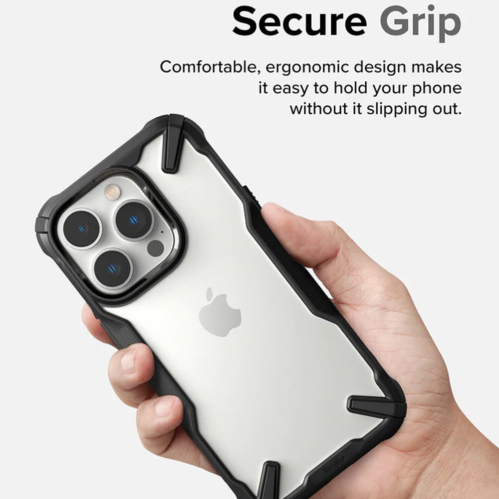 Picture of Apple iPhone 14 Pro Max 6.7 Case | Ringke Fusion X Hybrid PC and TPU Frame Drop Protection Case for Apple iPhone 14 Pro Max 6.7 (Black)