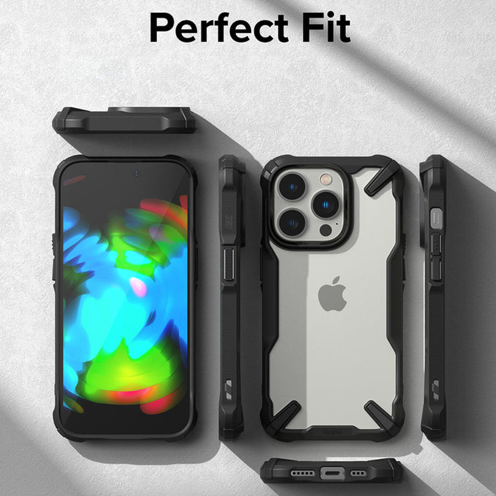 Picture of Apple iPhone 14 Pro Max 6.7 Case | Ringke Fusion X Hybrid PC and TPU Frame Drop Protection Case for Apple iPhone 14 Pro Max 6.7 (Black)