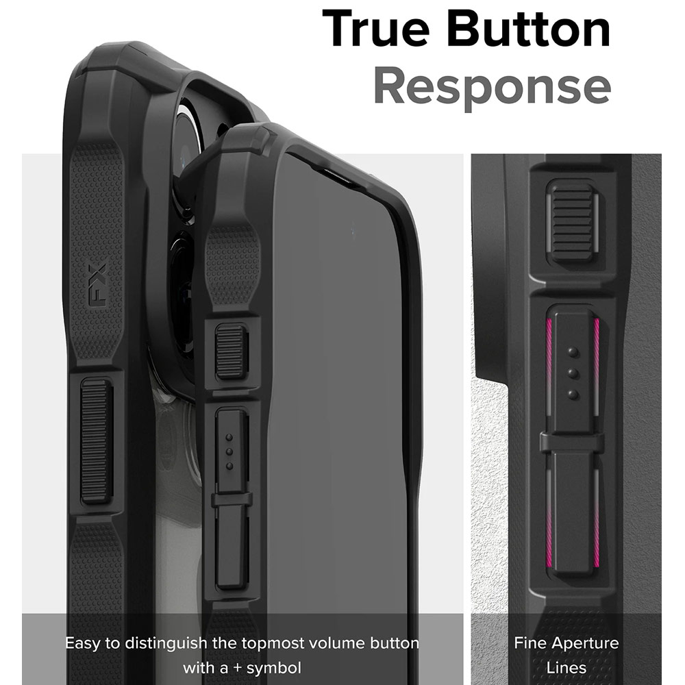 Picture of Apple iPhone 15 Pro Max 6.7 Case | Ringke Fusion X Hybrid PC and TPU Frame Drop Protection Case for Apple iPhone 15 Pro Max 6.7 (Black)