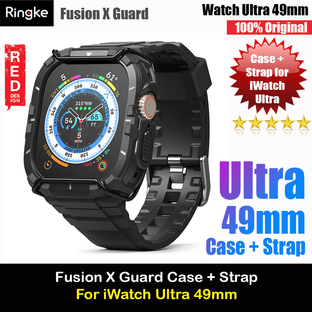 Picture of Ringke Fusion X Guard Protection Case Strap Band for Apple Watch Ultra 49mm (Black White Index Wired) Apple Watch 49mm	Ultra 3- Apple Watch 49mm	Ultra 3 Cases, Apple Watch 49mm	Ultra 3 Covers, iPad Cases and a wide selection of Apple Watch 49mm	Ultra 3 Accessories in Malaysia, Sabah, Sarawak and Singapore 