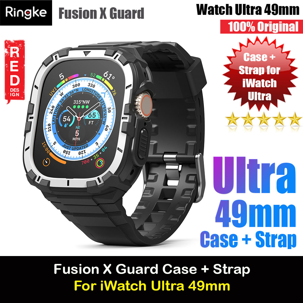 Picture of Ringke Fusion X Guard Protection Case Strap Band for Apple Watch Ultra 49mm (White Black Index) Apple Watch 49mm	Ultra 3- Apple Watch 49mm	Ultra 3 Cases, Apple Watch 49mm	Ultra 3 Covers, iPad Cases and a wide selection of Apple Watch 49mm	Ultra 3 Accessories in Malaysia, Sabah, Sarawak and Singapore 