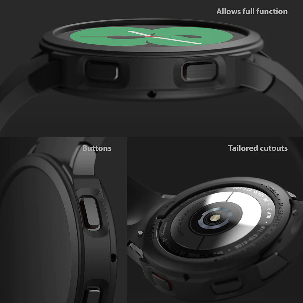 Picture of Samsung Galaxy Watch 4 44mm Case | Ringke Air Sports Soft Bumper Case for Galaxy Watch 4 44mm Case (Matte Clear)