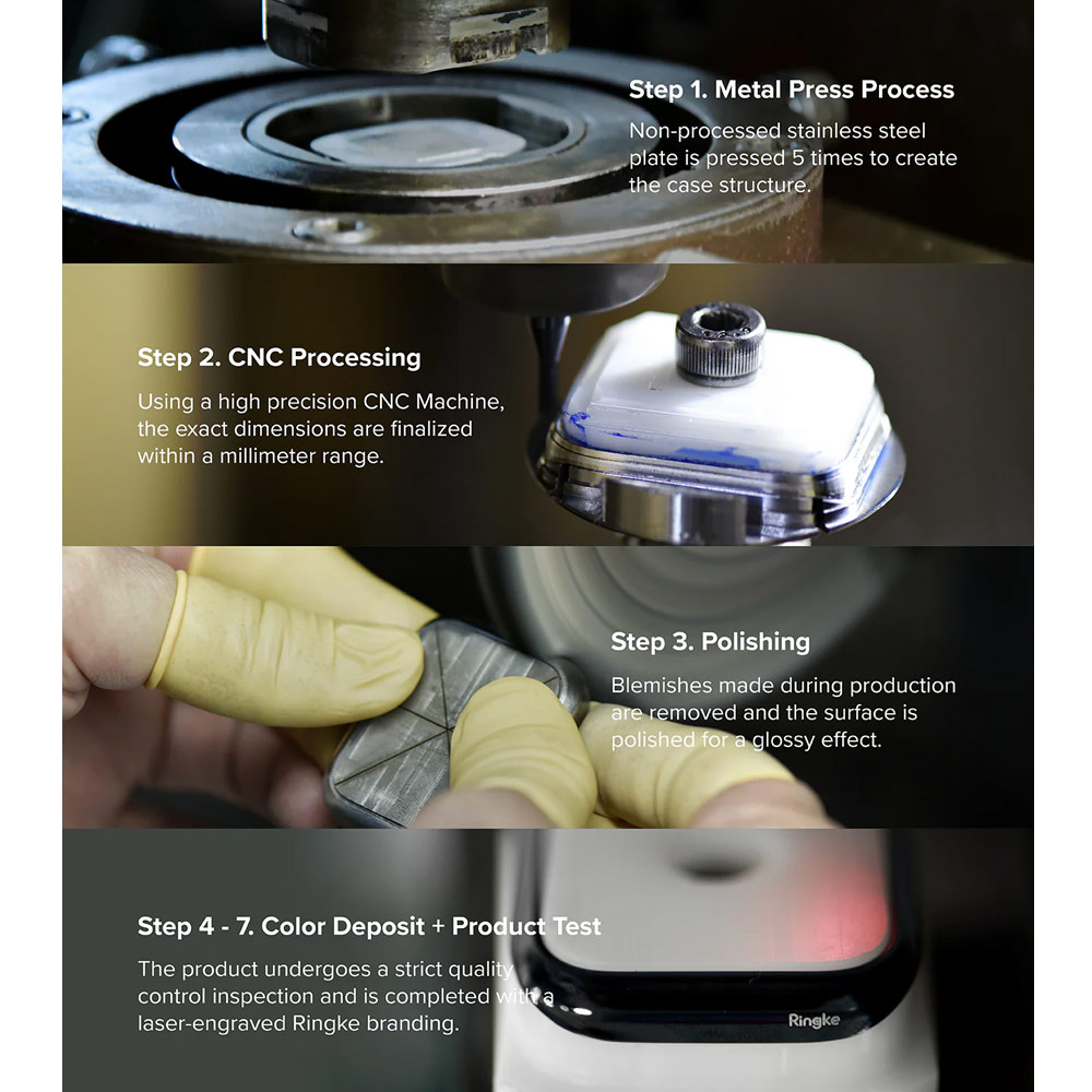 Picture of Samsung Galaxy Watch 7 40mm Screen Protector | Ringke Bezel Styling and Tempered Glass Screen Protector for Samsung Galaxy Watch 7 40mm (Silver 40-03)