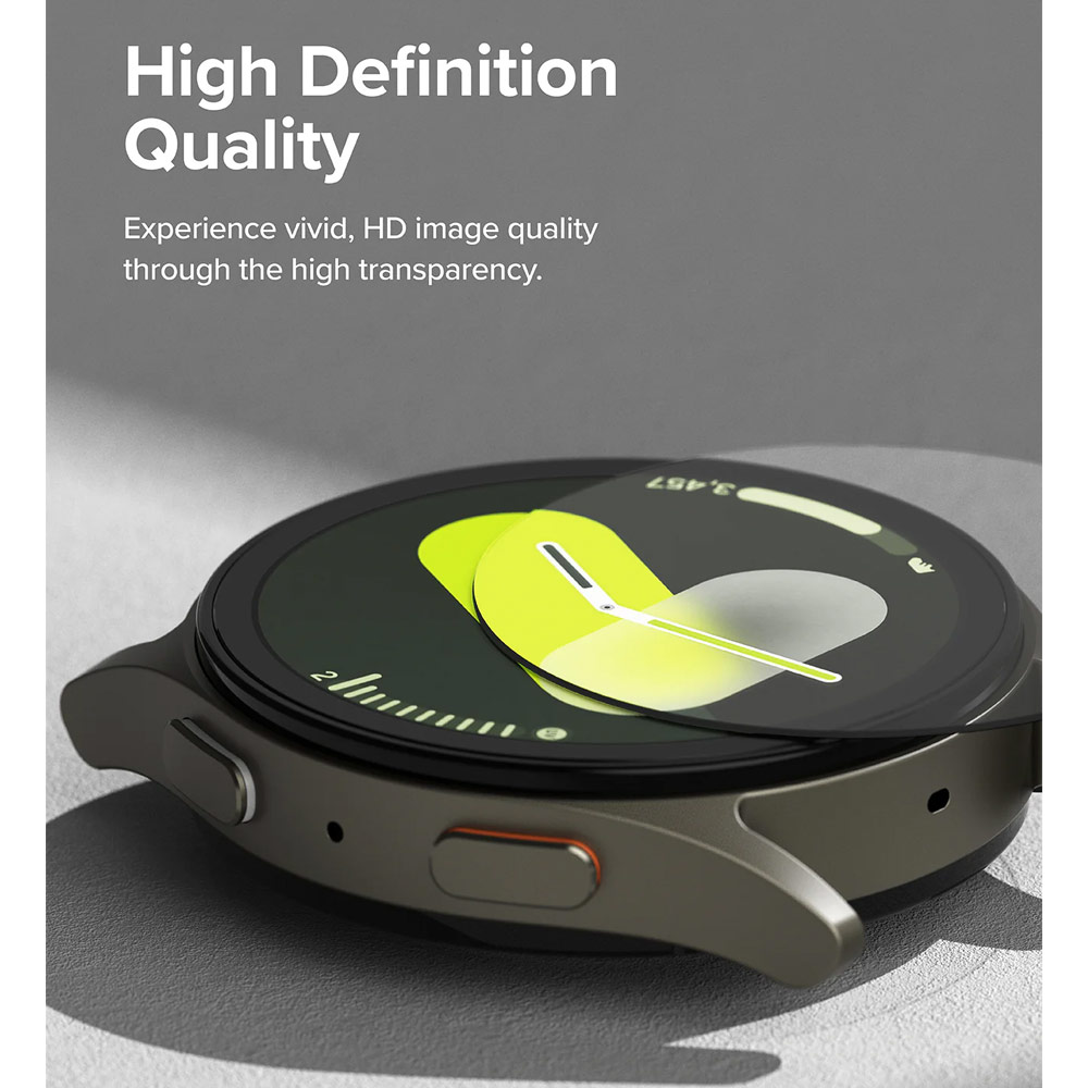 Picture of Samsung Galaxy Watch 7 40mm Screen Protector | Ringke Bezel Styling and Tempered Glass Screen Protector for Samsung Galaxy Watch 7 40mm (Silver 40-03)