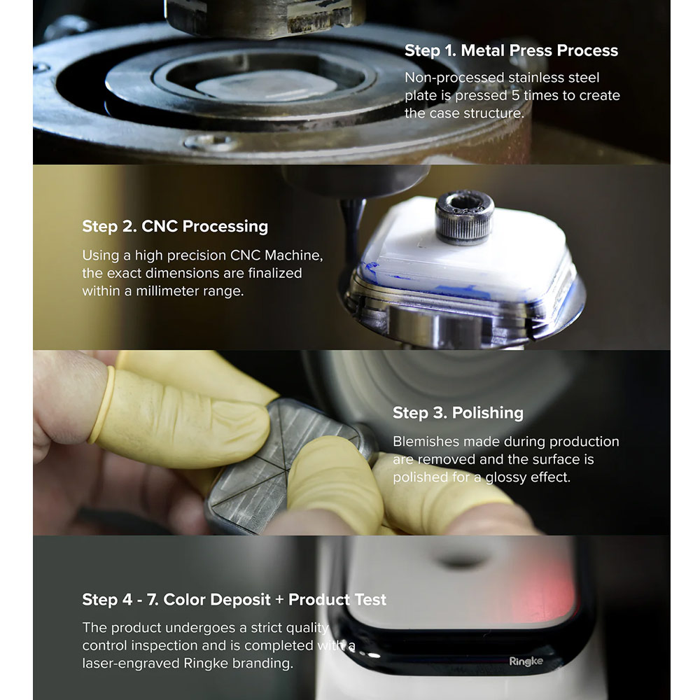 Picture of Samsung Galaxy Watch 7 44mm Screen Protector | Ringke Bezel Styling and Tempered Glass Screen Protector for Samsung Galaxy Watch 7 44mm (Silver 44-03 )