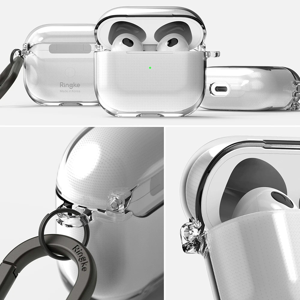 Picture of Apple Airpods 3 Case | Ringke Hinge Durable Clear PC Case Hinge Design Protection Case for Airpods 3 Airpods 3rd Gen Clear Case Hard Case (Clear)