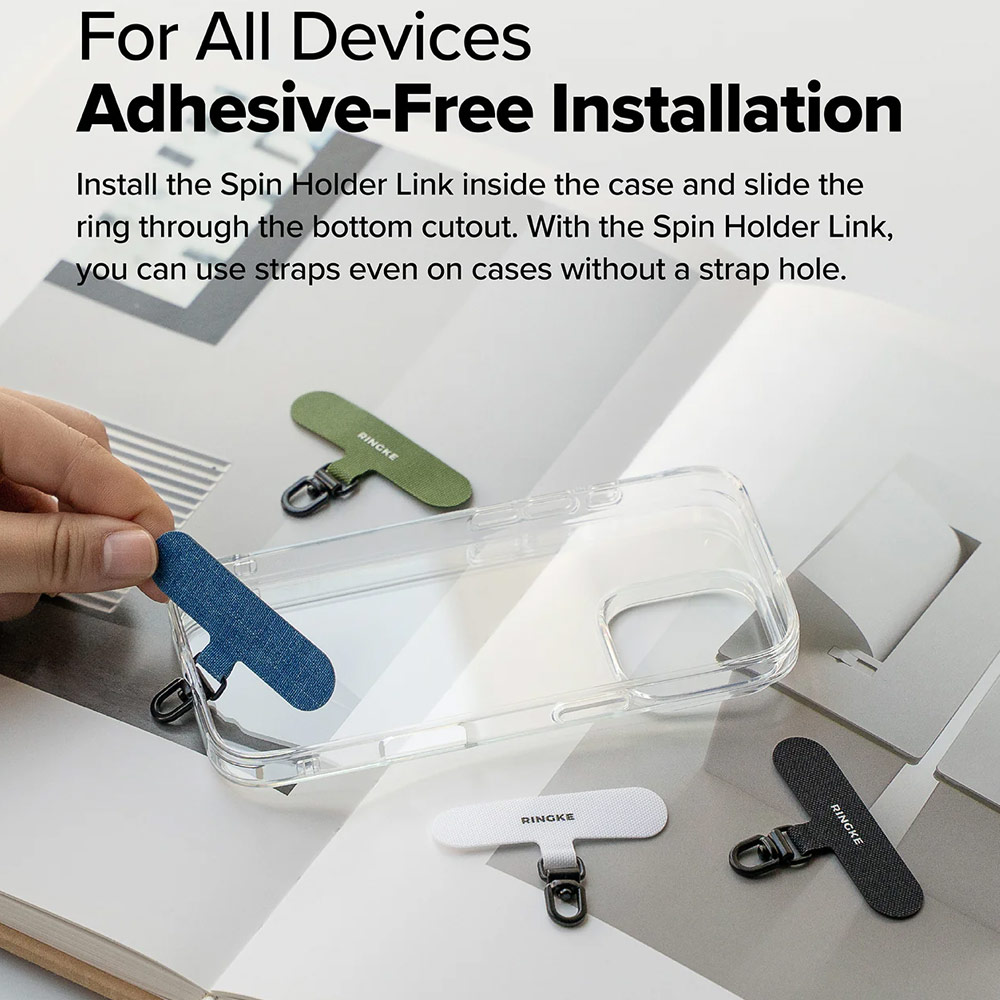 Picture of Ringke Holder Link Spin T Shape for Strap (Denim Blue)