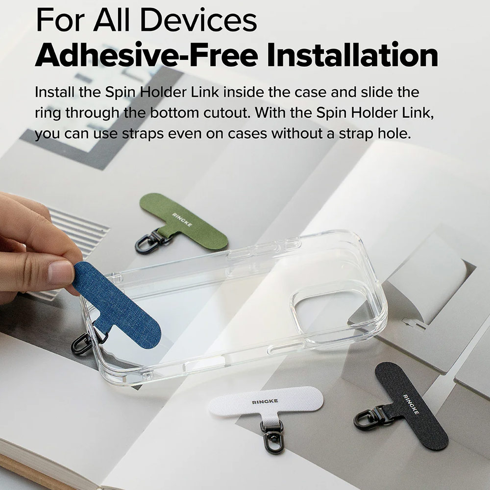 Picture of Ringke Holder Link Spin T Shape for Strap (Olive Green)