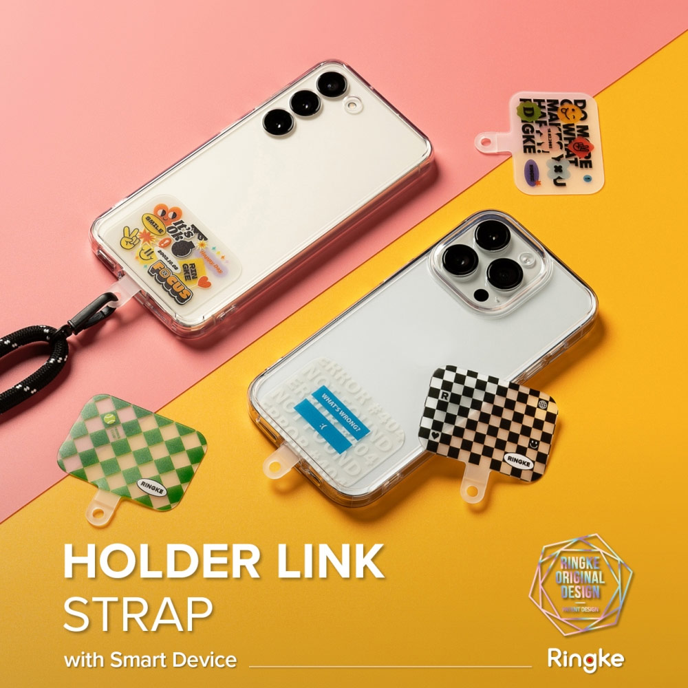 Picture of Ringke Shoulder Strap Design Holder Link Rope for Phone case (Checkerboard Design Purple Rope)