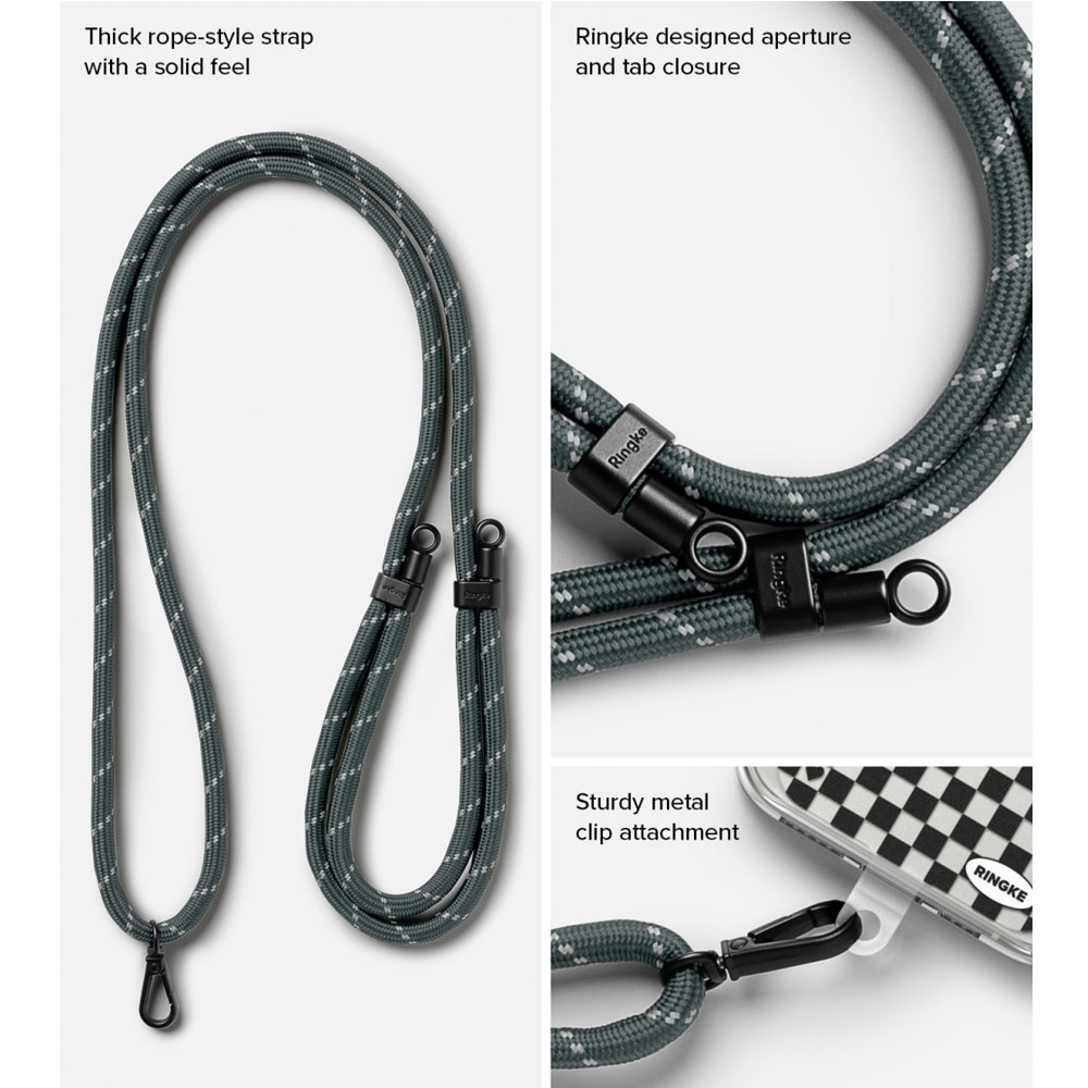 Picture of Ringke Shoulder Strap Design Holder Link Rope for Phone case (Checkerboard Design Purple Rope)