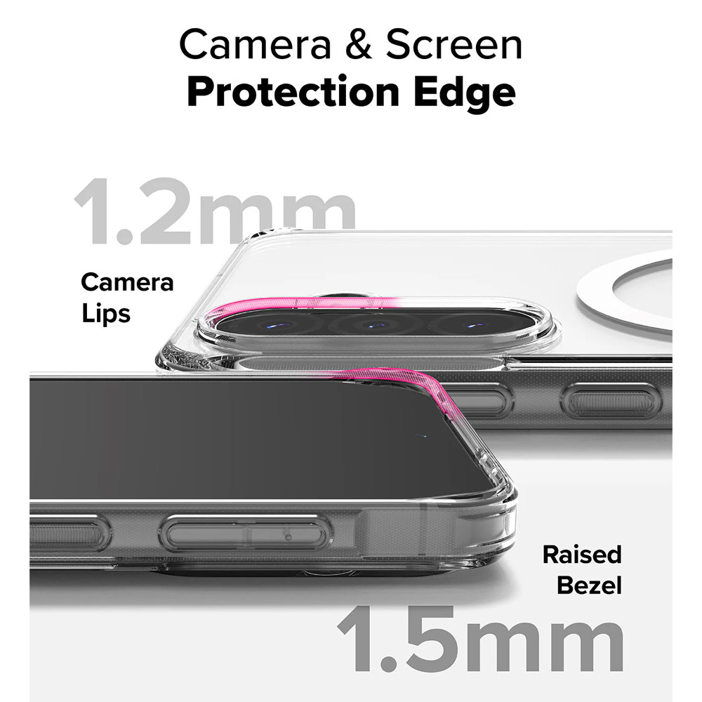Picture of Samsung Galaxy A36 Case | Ringke Magnetic Fusion Transparent Hybrid Protection Case for Samsung Galaxy A36 A56 (Clear)