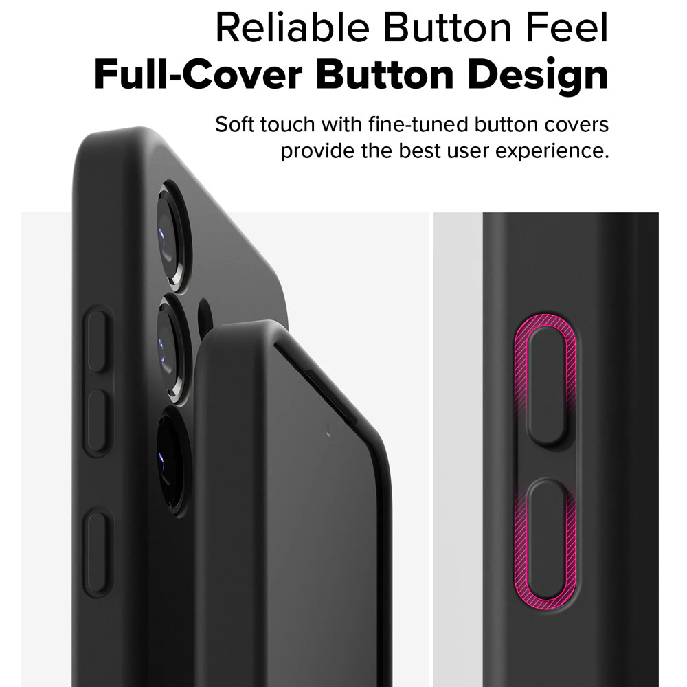 Picture of Samsung Galaxy S25 Plus Case | Ringke Soft Liquid Silicone Case with Magnetic Ring Protection Case for Samsung Galaxy S25 Plus (Black)