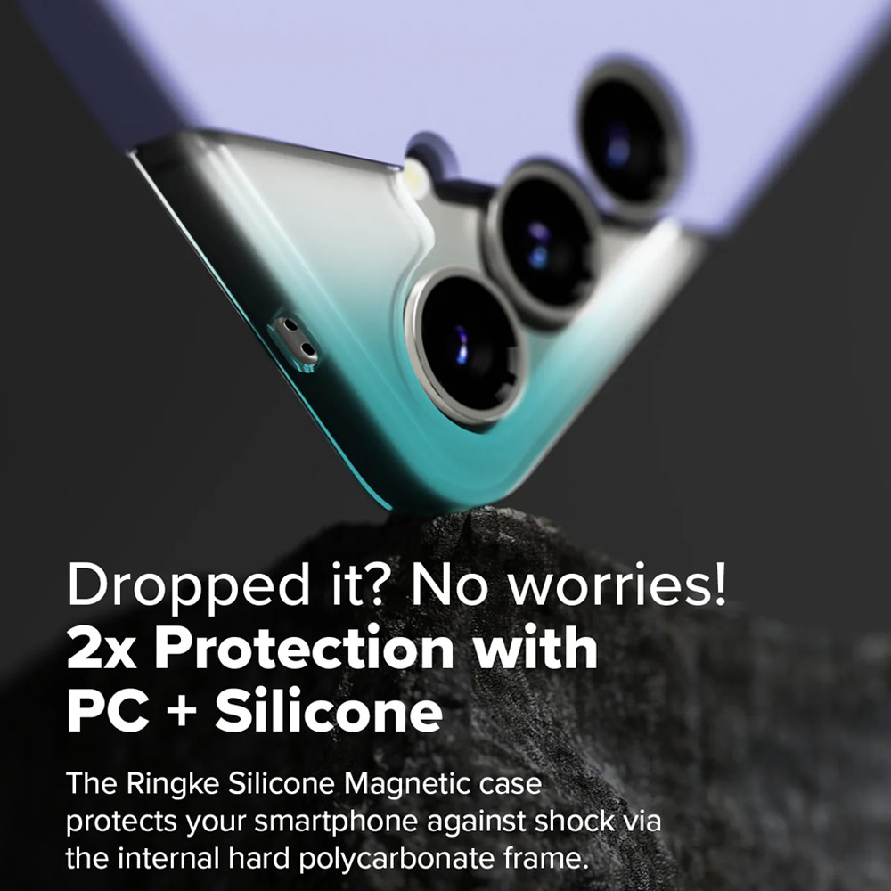 Picture of Samsung Galaxy S25 Plus Case | Ringke Soft Liquid Silicone Case with Magnetic Ring Protection Case for Samsung Galaxy S25 Plus (Lavender)