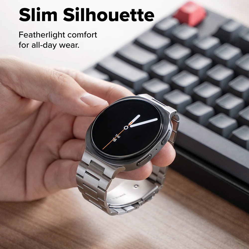 Picture of Samsung Galaxy Watch 8 40mm  | Ringke Stainless Steel Metal One Air Band Strap for Galaxy Watch 8 40mm 8 Classic 47mm (Silver)