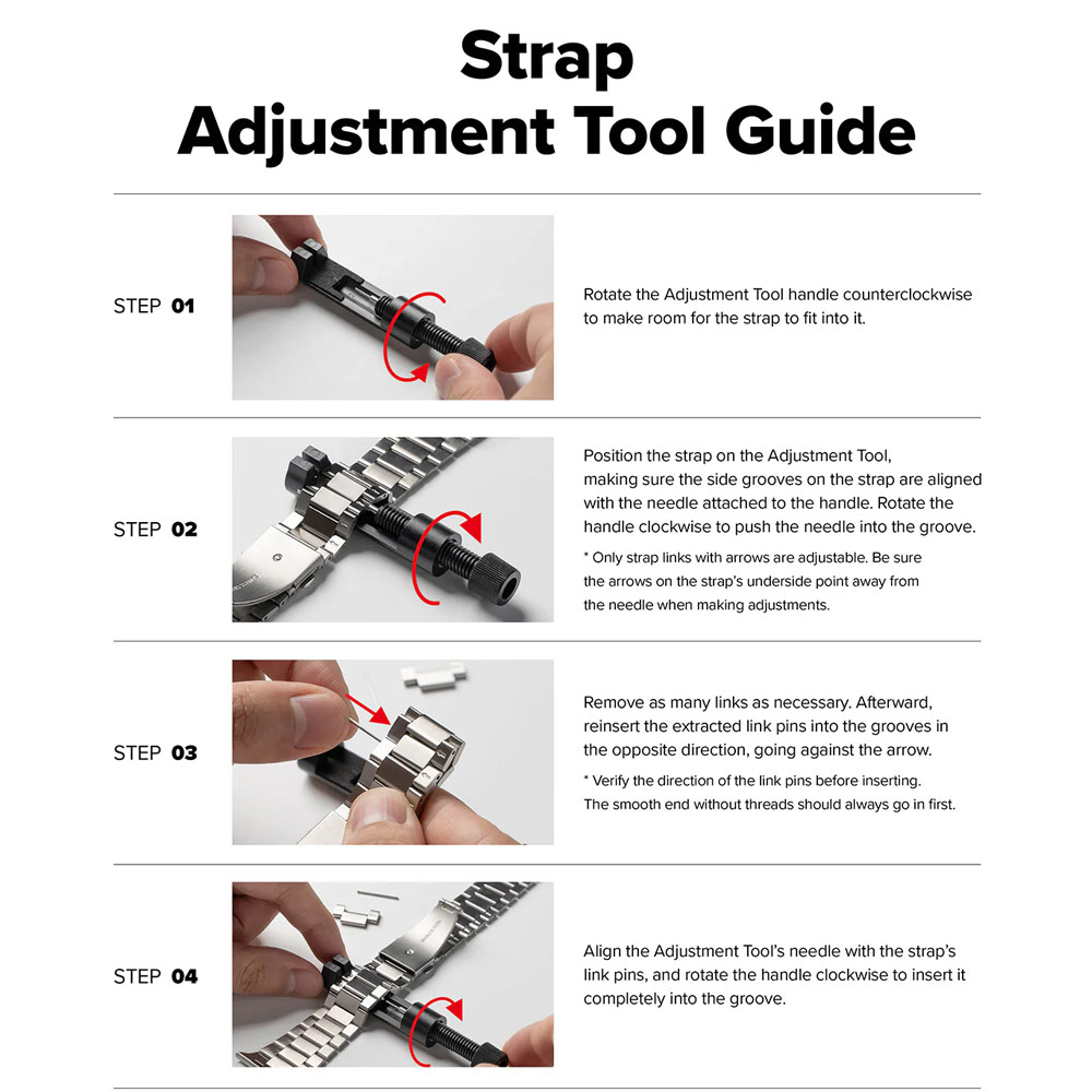 Picture of Samsung Galaxy Watch 8 40mm  | Ringke Stainless Steel Metal One Air Band Strap for Galaxy Watch 8 40mm 8 Classic 47mm (Silver)