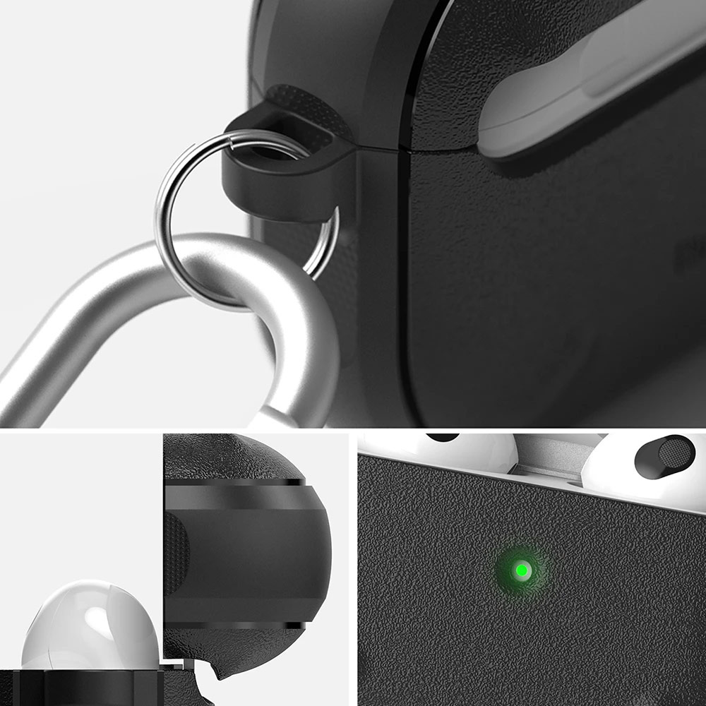 Picture of Apple Airpods 3 Case | Ringke Onyx Durable TPU for Heavy Duty Defense Protection Case for Airpods 3 (Black)