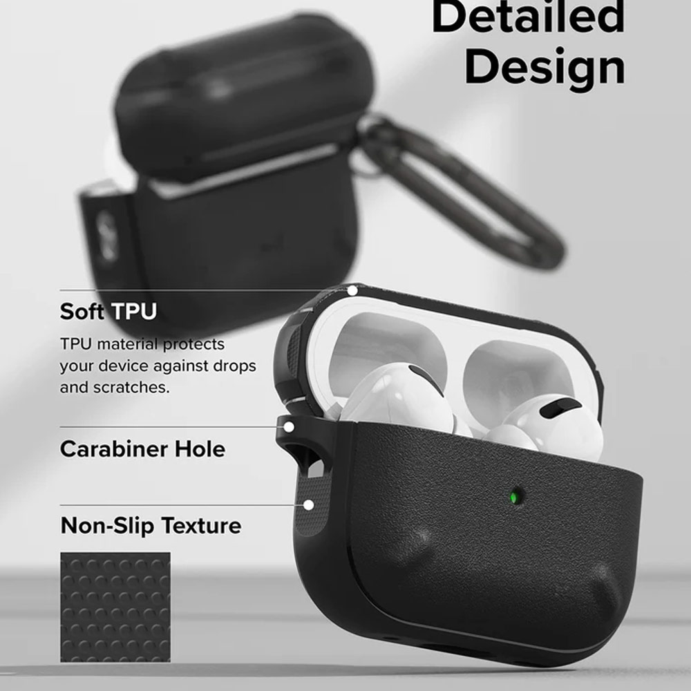 Picture of Apple Airpods Pro 2 Case | Ringke Onyx Durable TPU for Heavy Duty Defense Protection Case for Airpods Pro 2 gen 2022 (Deep Purple)