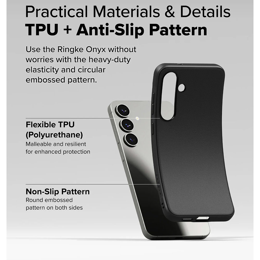 Picture of Samsung Galaxy S25 Plus Case | Ringke Onyx TPU Protection Case for Samsung Galaxy S25 Plus (Black)