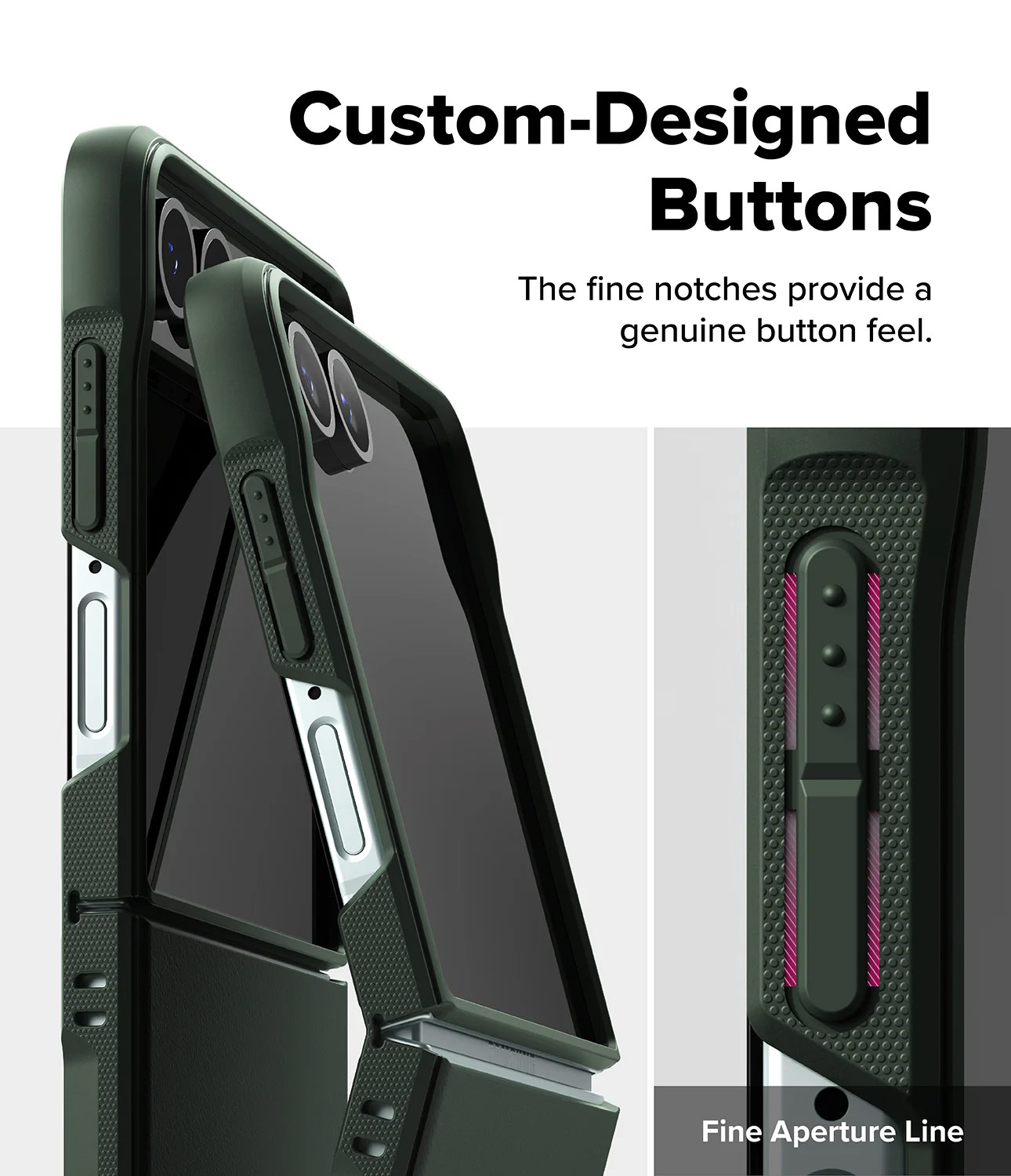 Picture of Samsung Galaxy Z Flip 7 Case | Ringke Onyx Heavy Duty Case for Samsung Galaxy Z Flip 7 (Dark Green)