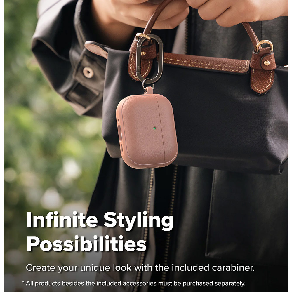 Picture of Apple Airpods Pro 3 Case | Ringke Onyx Magnetic Protective Protection Rugged Case with Carabiner for Apple Airpods Pro 3 (Constant Coral)