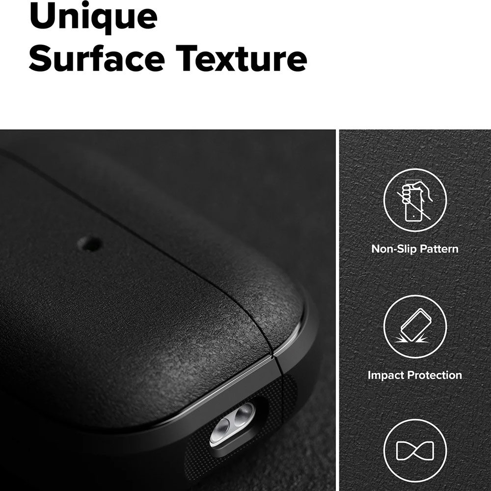 Picture of Apple Airpods Pro 3 Case | Ringke Onyx Magnetic Protective Protection Rugged Case with Carabiner for Apple Airpods Pro 3 (Black)