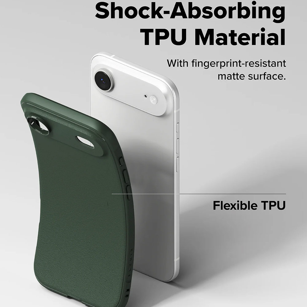 Picture of Apple iPhone Air 6.5 Case | Ringke Onyx TPU Anti Finger Print Anti Slip Drop Protection Case for iPhone 17 Air 6.5 (Dark Green)