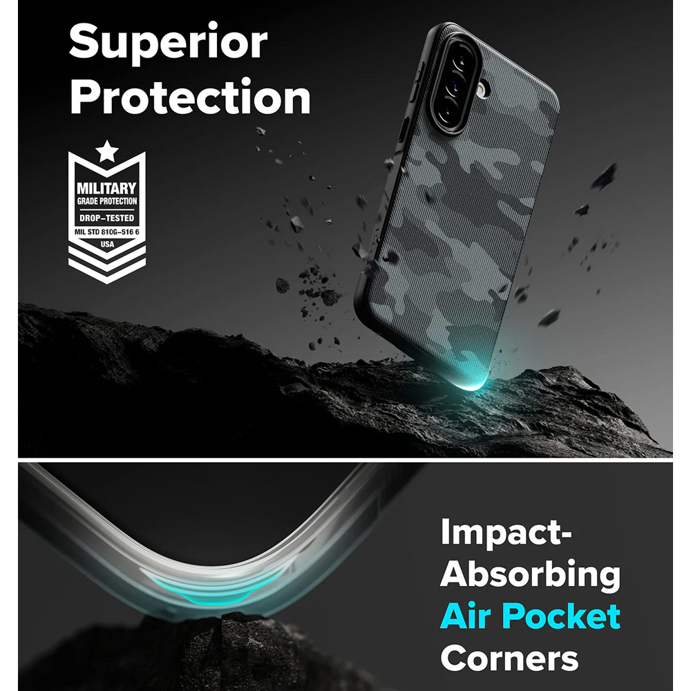 Picture of Samsung Galaxy A57 Case | Ringke Onyx Slim TPU Protection Case for Samsung Galaxy A57 (Camo Black)