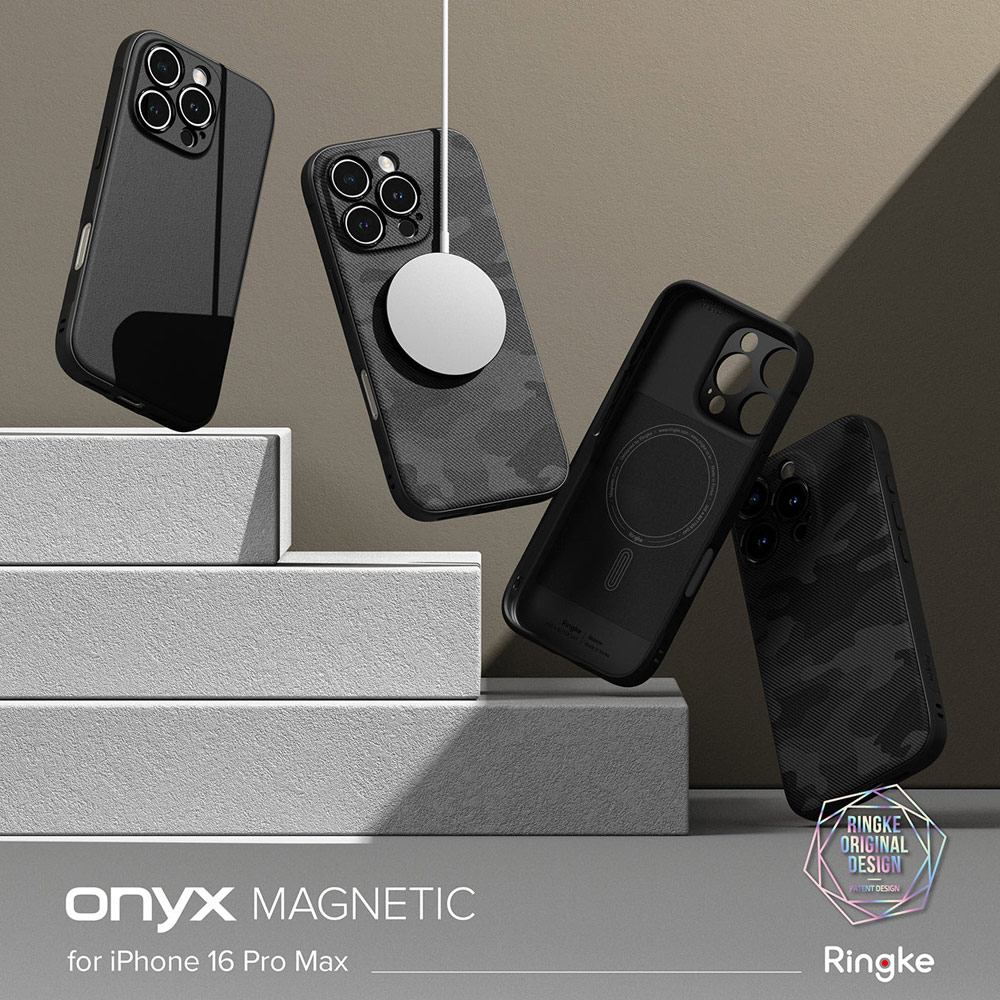 Picture of Apple iPhone 16 Pro Max 6.9 Case | Ringke Onyx Magnetic Tough Heavy Duty Slim Light Drop Protection Case for Apple iPhone 16 Pro Max 6.9 (Camo Black)