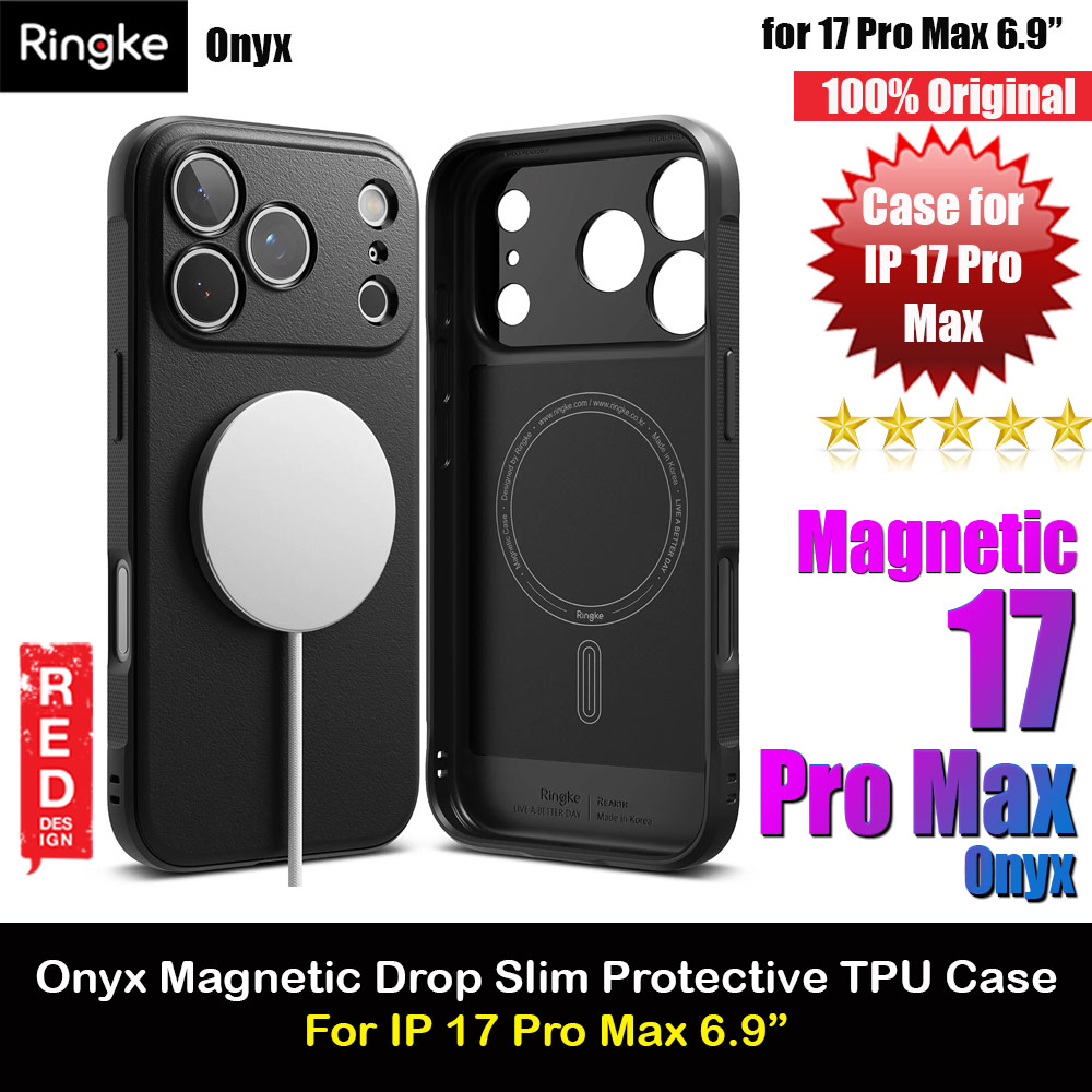 Picture of Ringke Onyx Magnetic TPU Anti Finger Print Anti Slip Drop Protection Case for iPhone 17 Pro Max 6.9 (Black) Apple iPhone 17 Pro Max 6.9- Apple iPhone 17 Pro Max 6.9 Cases, Apple iPhone 17 Pro Max 6.9 Covers, iPad Cases and a wide selection of Apple iPhone 17 Pro Max 6.9 Accessories in Malaysia, Sabah, Sarawak and Singapore 